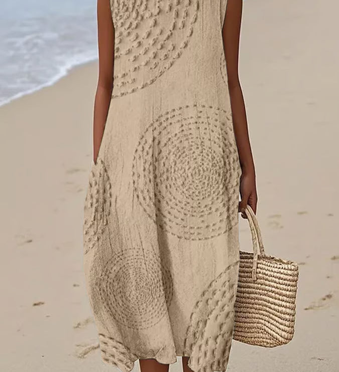 Grace - Textured Sleeveless Maxi Dress