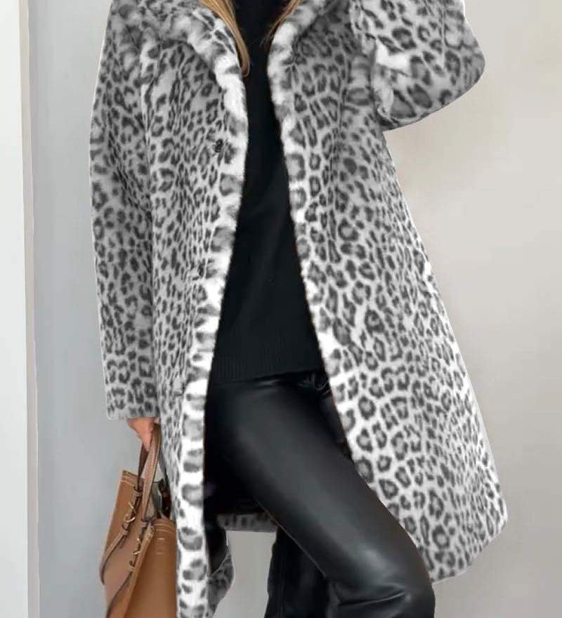 Matilda - Long Leopard Print Coat