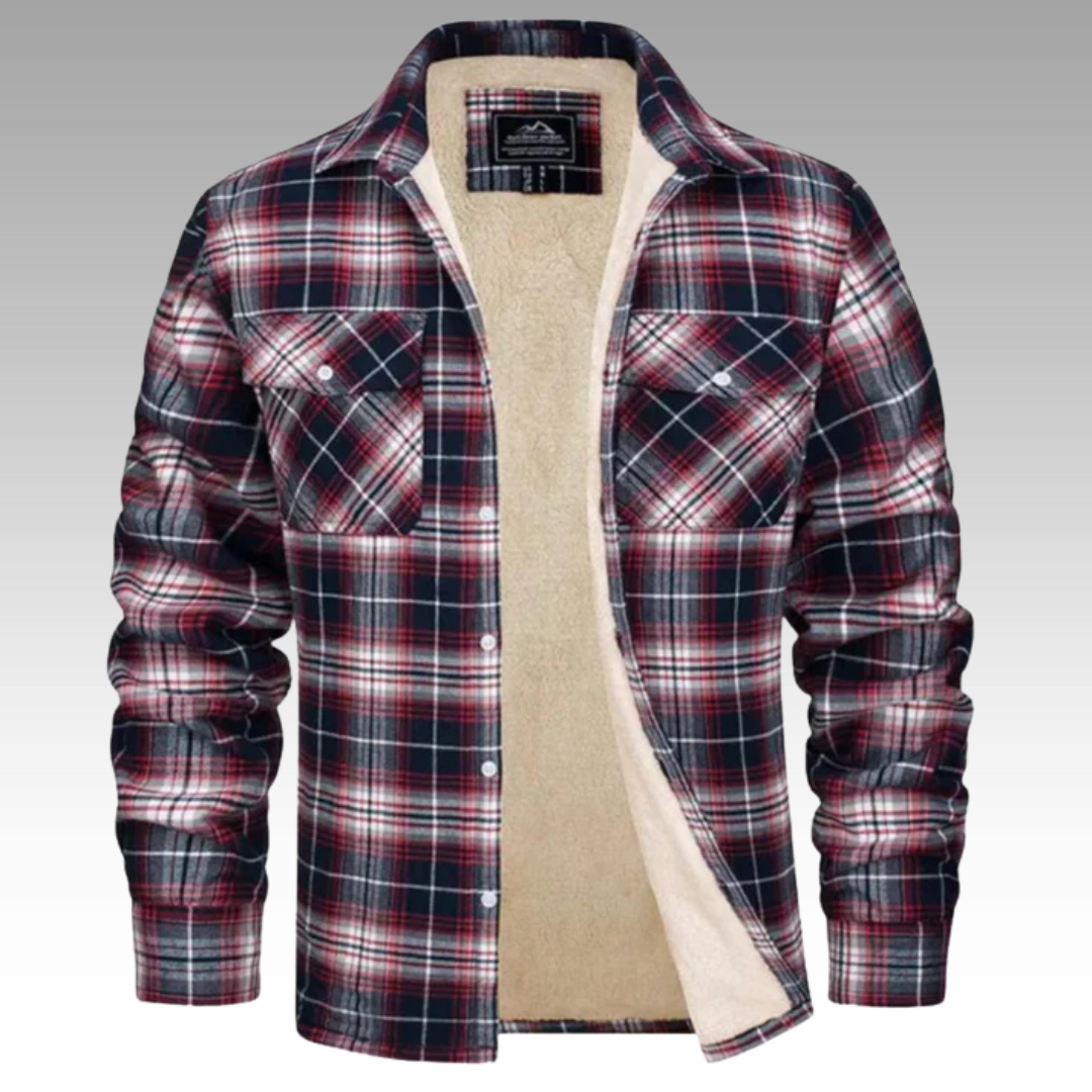 Patrick - Striped Fleece Trucker Jacket