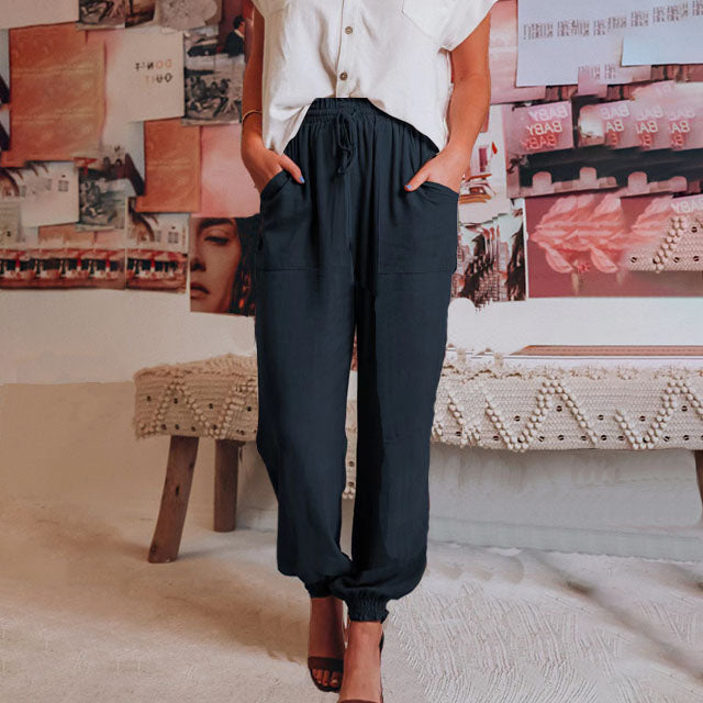 Luise | Elegante Hose mit Kordel