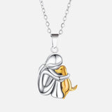 Hannah - Dog Hug Pendant Necklace