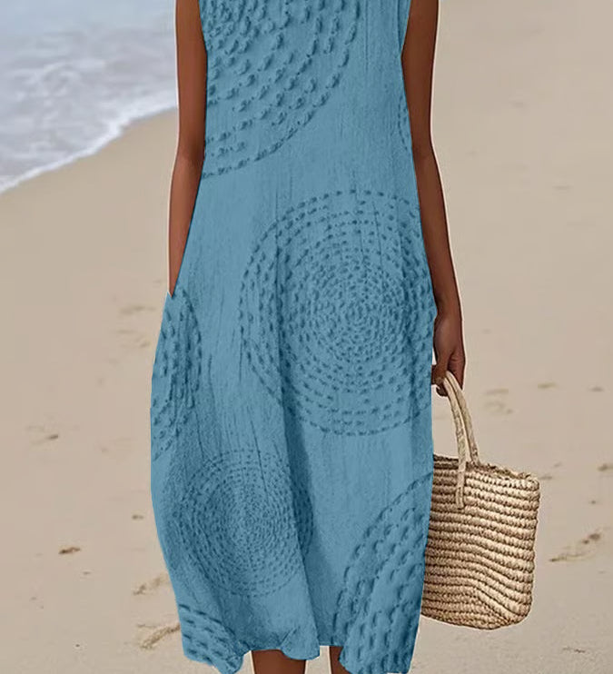 Grace - Textured Sleeveless Maxi Dress