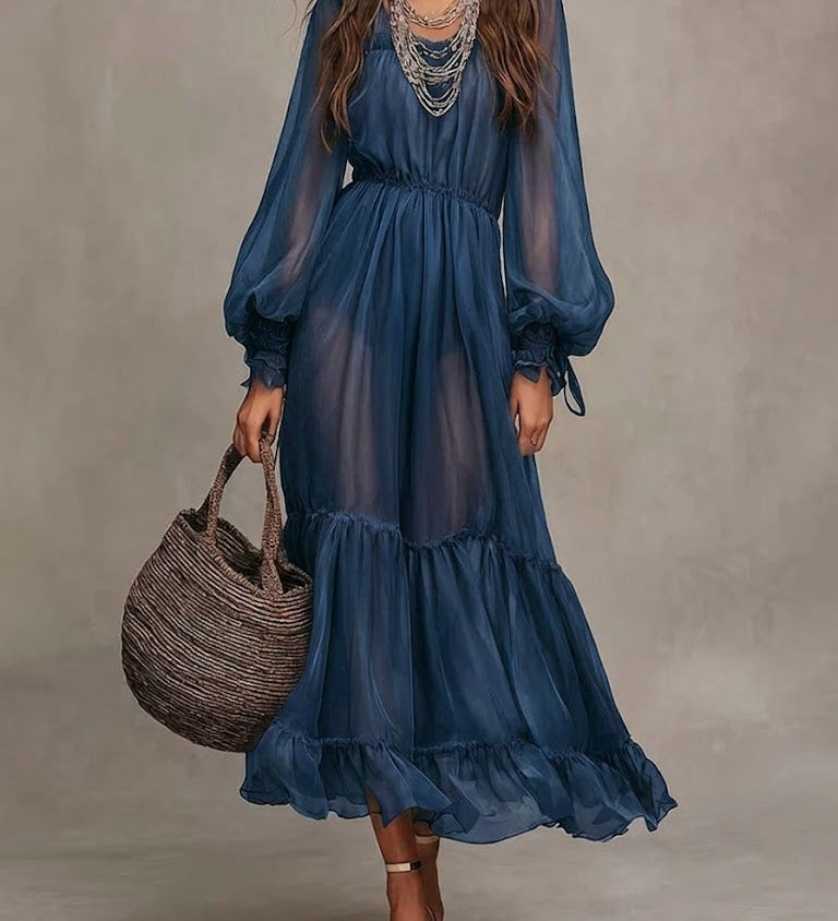 Ella | Midikleid elegant mit V-Ausschnitt