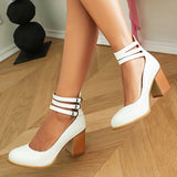 Ashleigh - Smooth Ankle Strap Platform Sandals