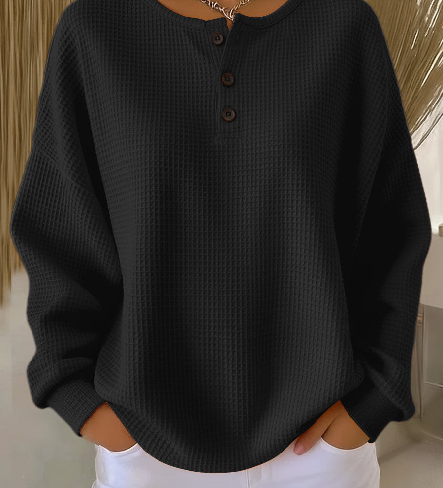 Michaela – Eleganter Damenpullover mit Knöpfen