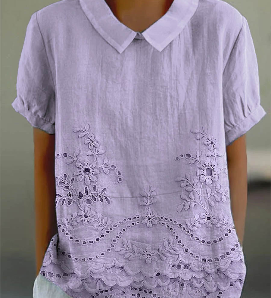 Tabea | Bluse mit Blumenstickerei