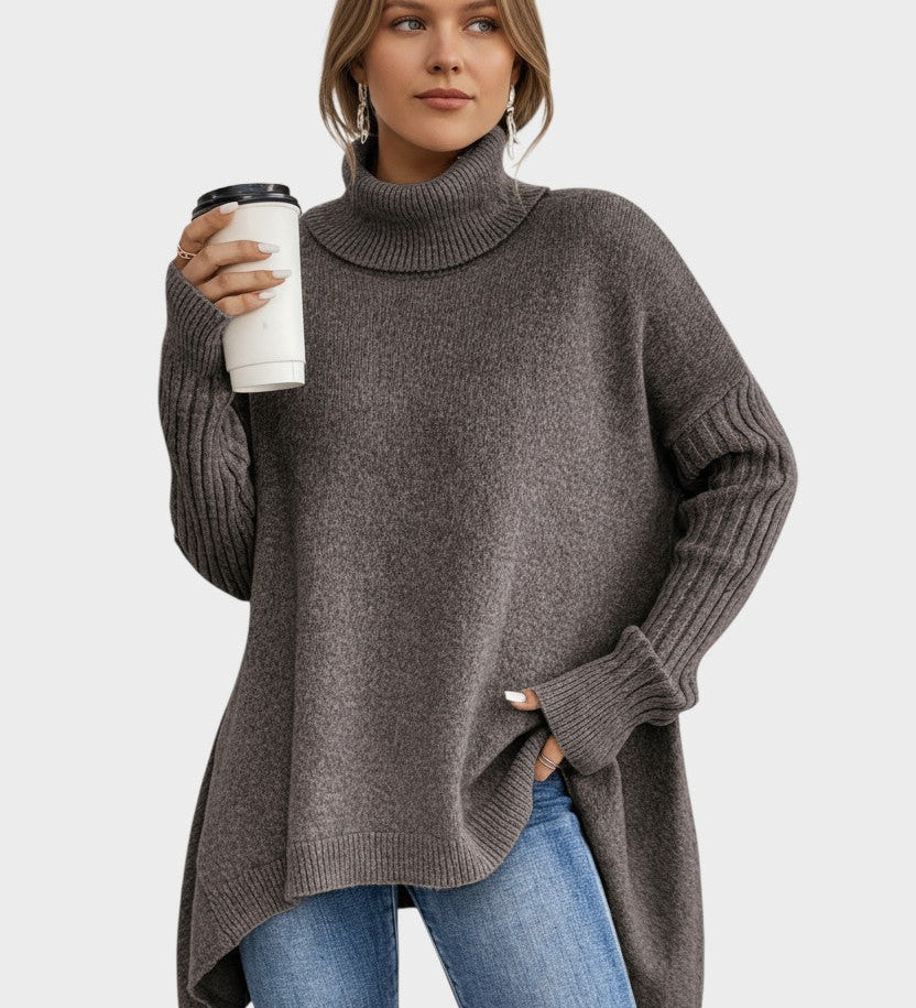Brigitte™ langer Pullover – Elegant & zeitlos