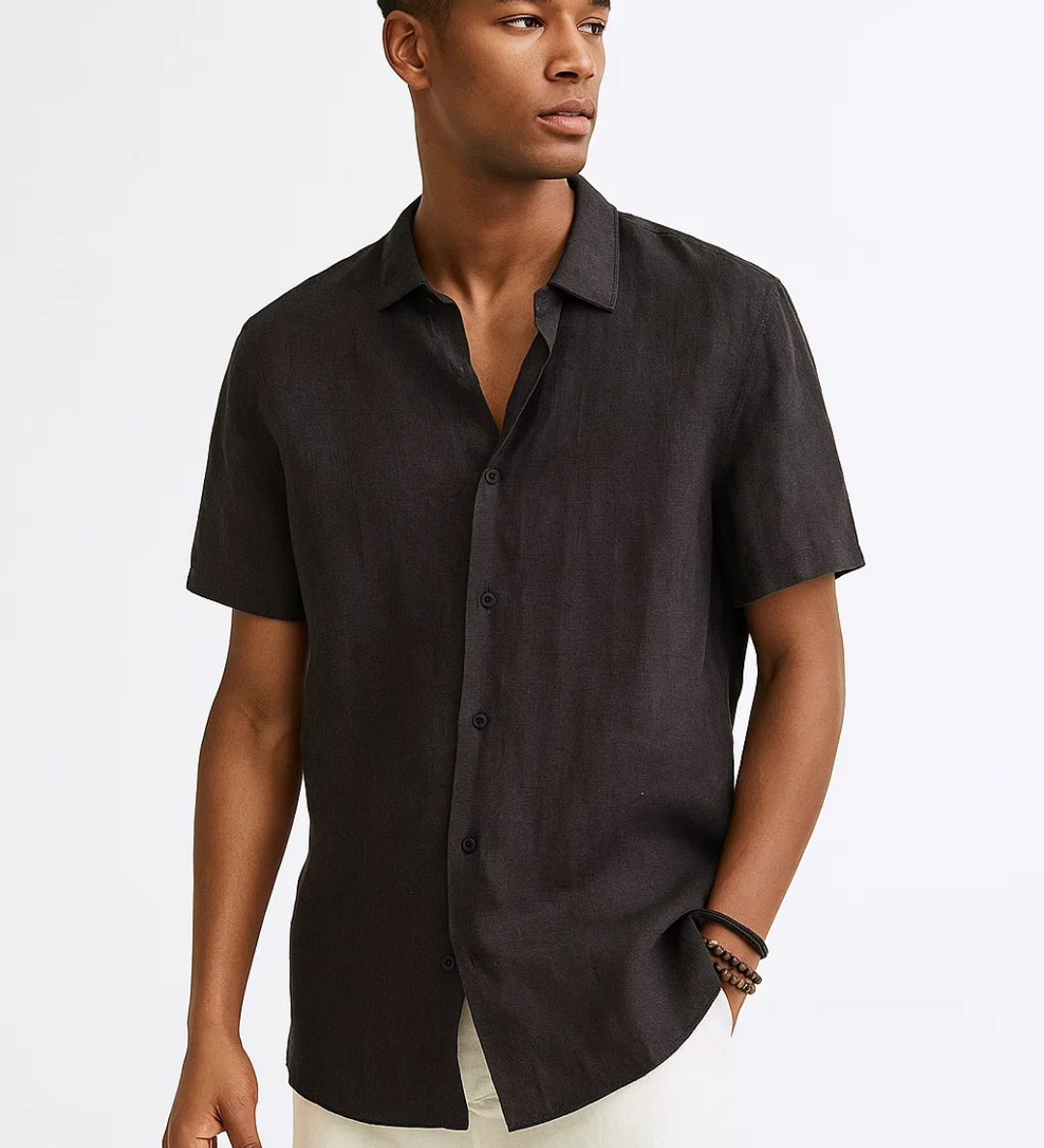 Ryan - Open-Collar Button Shirt