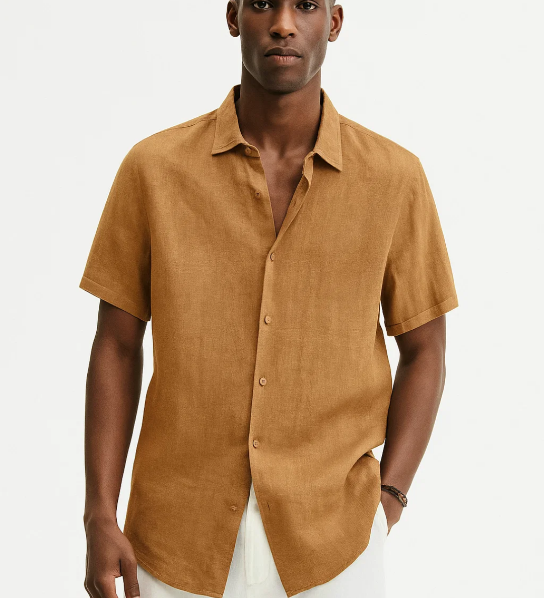 Ryan - Open-Collar Button Shirt