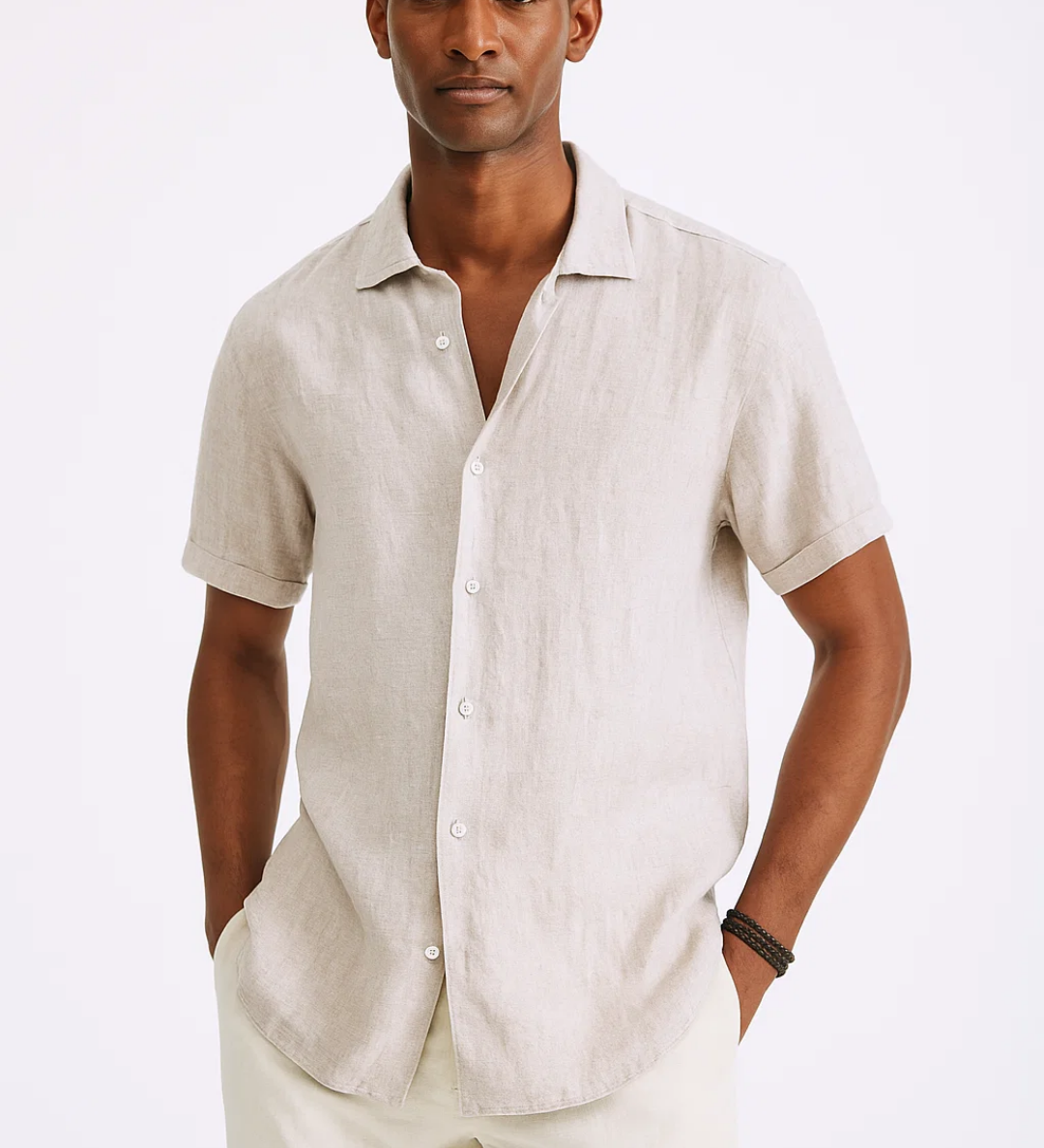 Ryan - Open-Collar Button Shirt