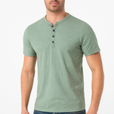 Blake - Button-Collar Henley Shirt