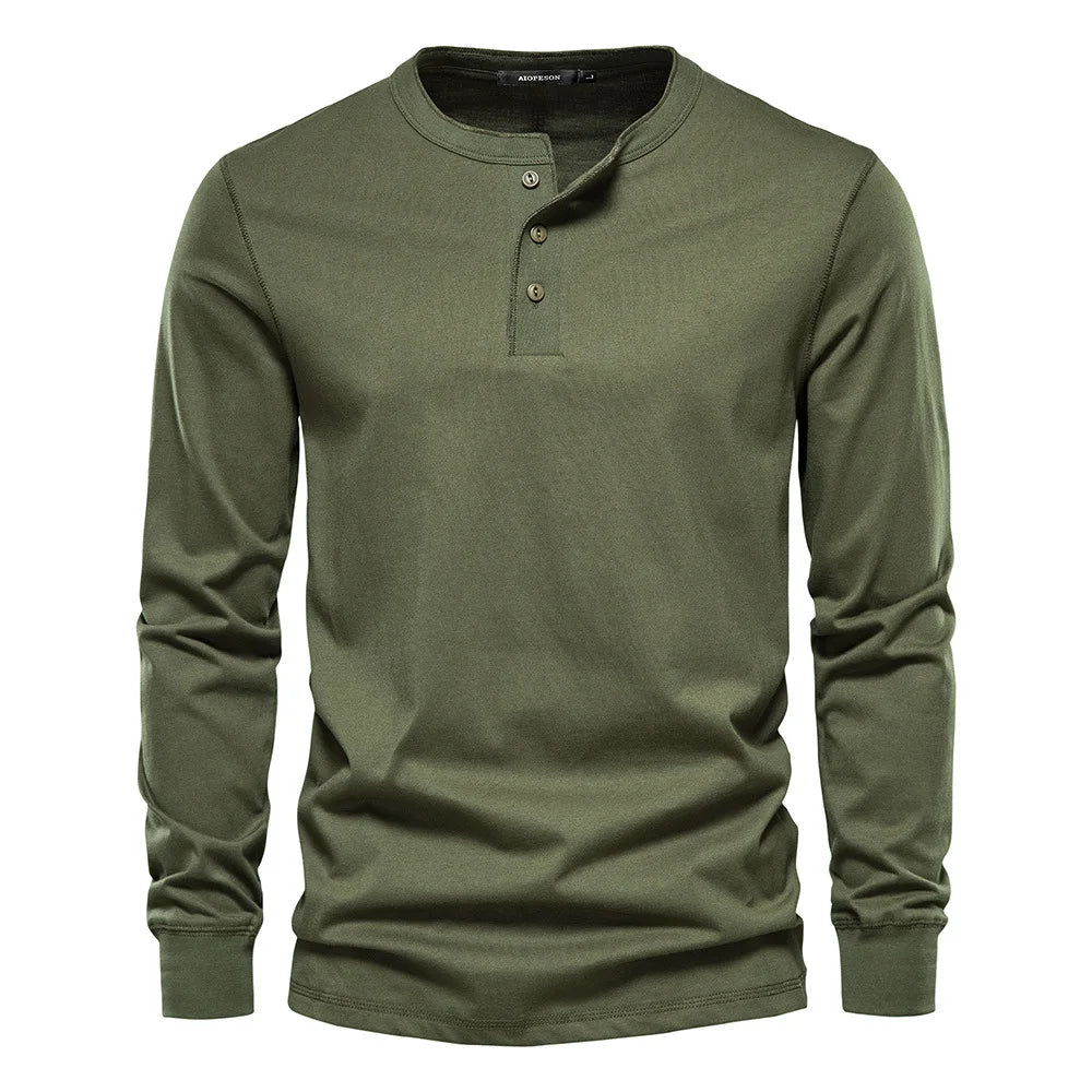Owen - Breathable Soft-Blend Henley Shirt