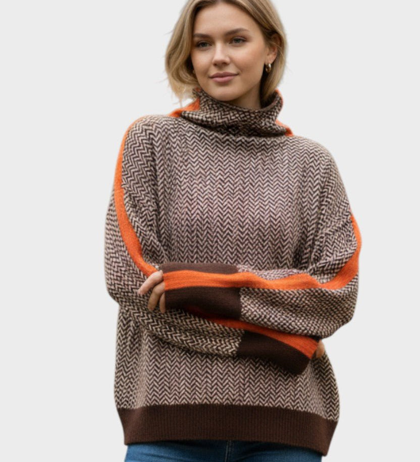 Leena™ Pullover mit hohem Kragen
