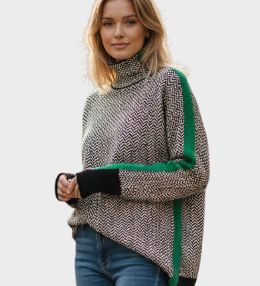 Leena™ Pullover mit hohem Kragen