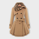 Tess - Elegant Coat with Faux Fur
