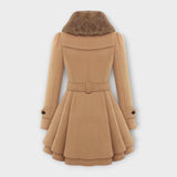 Tess - Elegant Coat with Faux Fur
