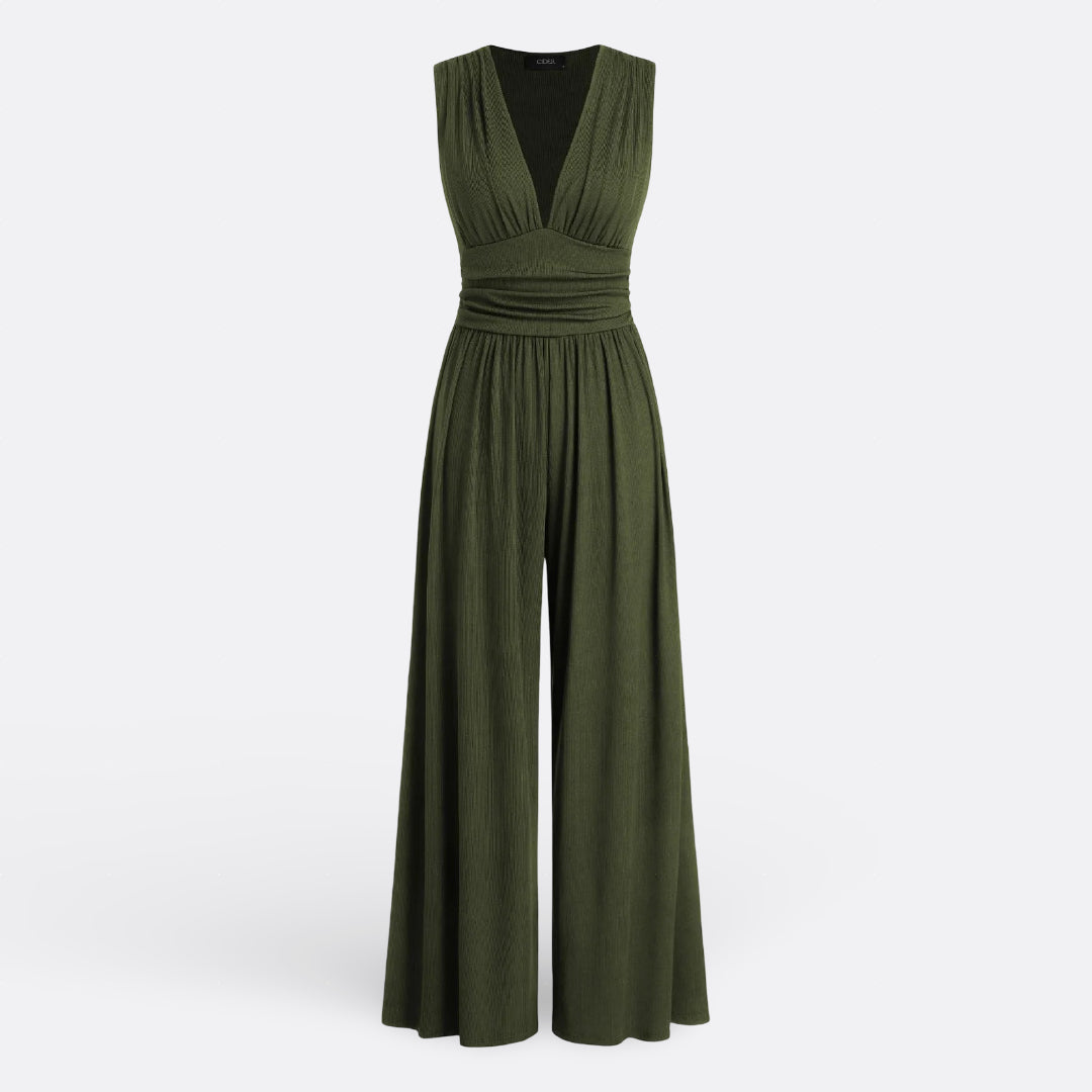 Hannah - Sleeveless Wide-Leg Jumpsuit