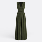 Hannah - Sleeveless Wide-Leg Jumpsuit
