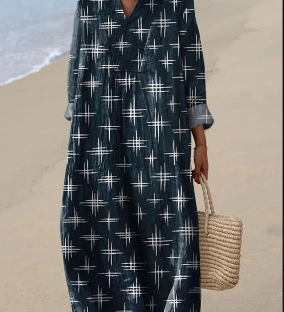 Mackenzie - Bohemian Star Print Dress