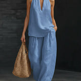 Zoë™ Sleeveless Set with Wide Trousers