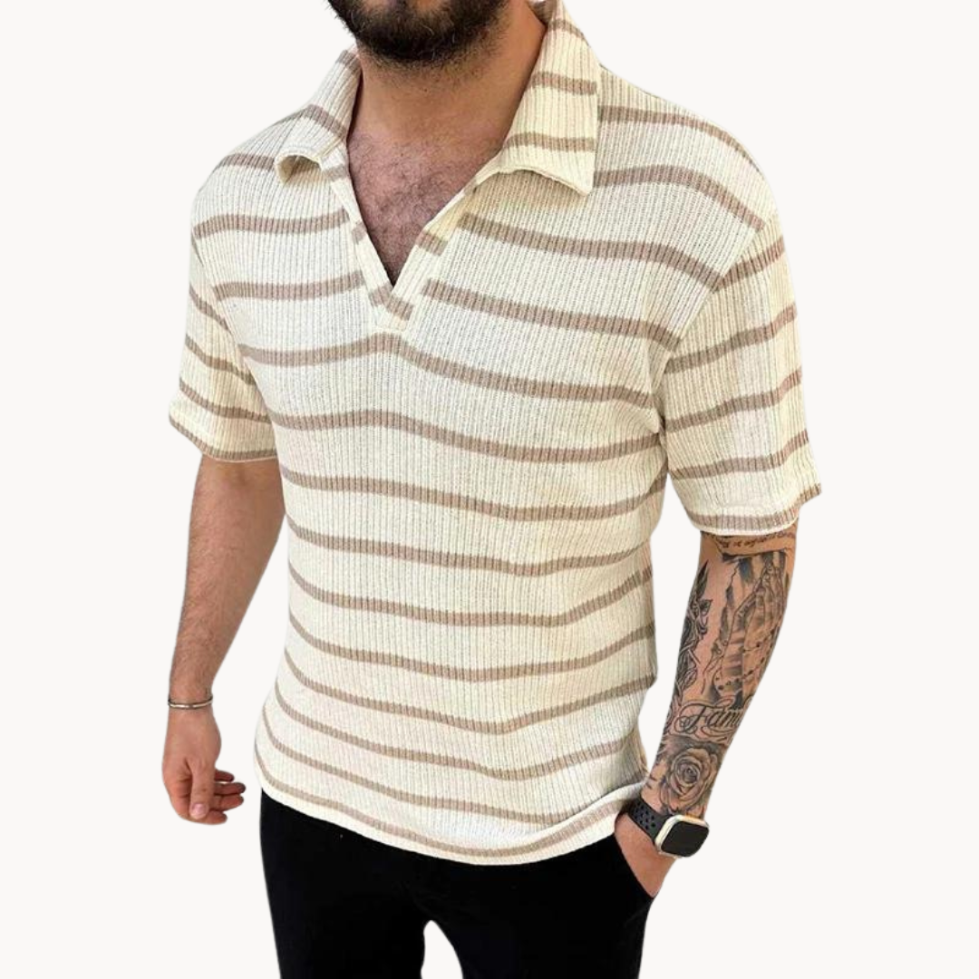 Samuel - Breathable Johnny-Collar Polo