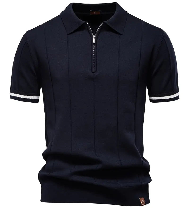 Xavier - Slim Polyester-Blend Polo