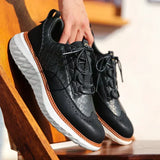 Angus - Oxford Faux Leather Sneakers