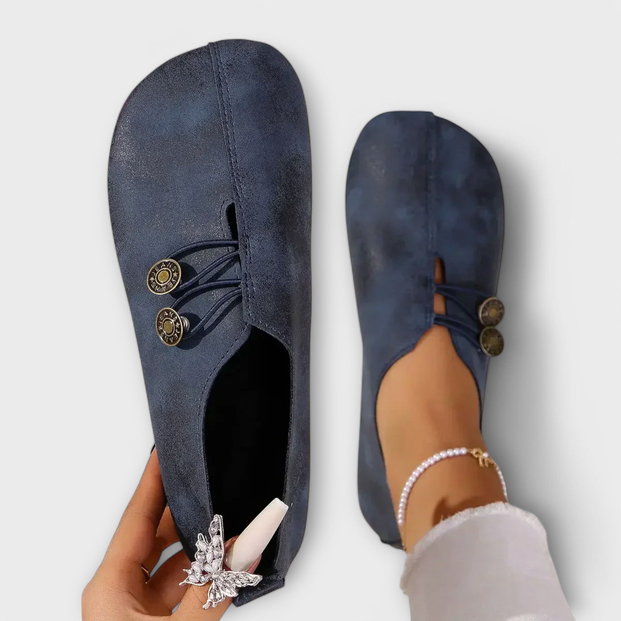 Brooke - Faux Suede Loafers