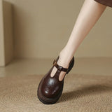 Isadora - Elegant Faux Leather Mary Jane Shoes