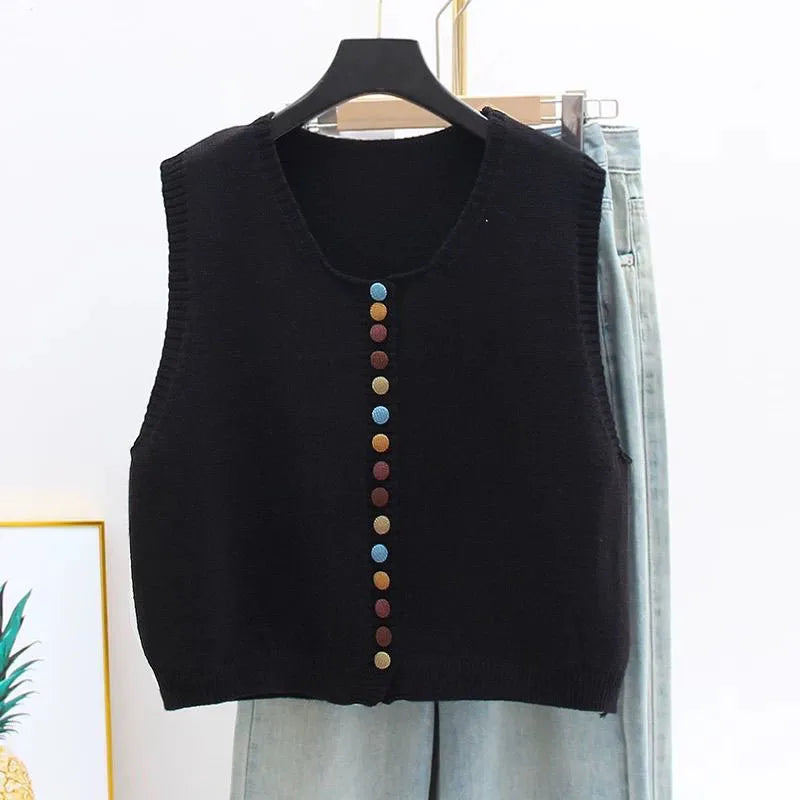 Harriet - Knit Button Vest