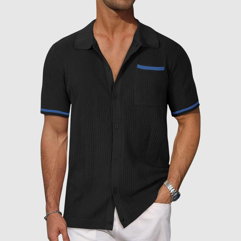 Elijah - Contrast Camp-Collar Shirt