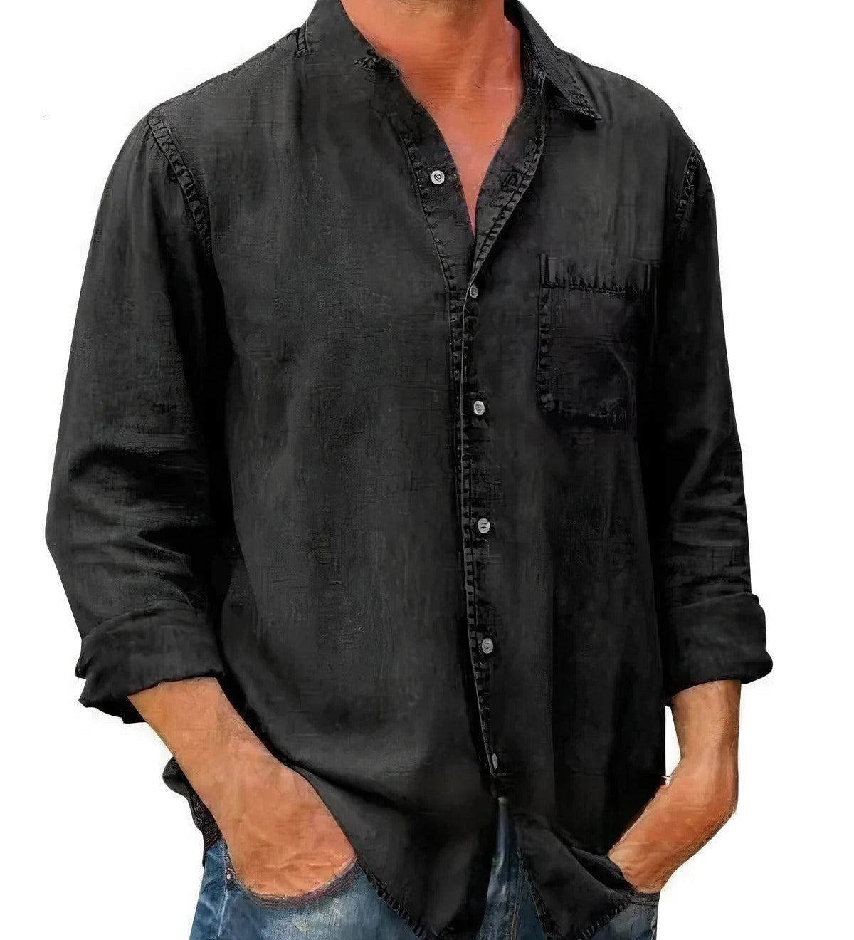 Felix - Long Denim-Blend Shirt