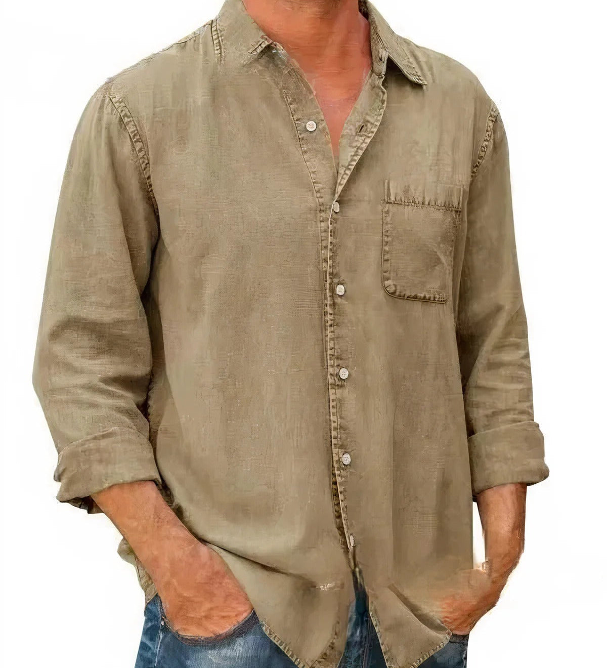 Felix - Long Denim-Blend Shirt