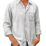 Felix - Long Denim-Blend Shirt