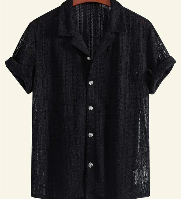 Harvey - Lightweight Ribbed-Collar Shirt