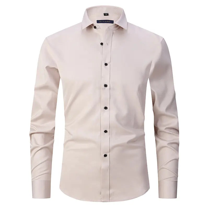 Nate - Wrinkle-Resistant Polyester-Blend Shirt