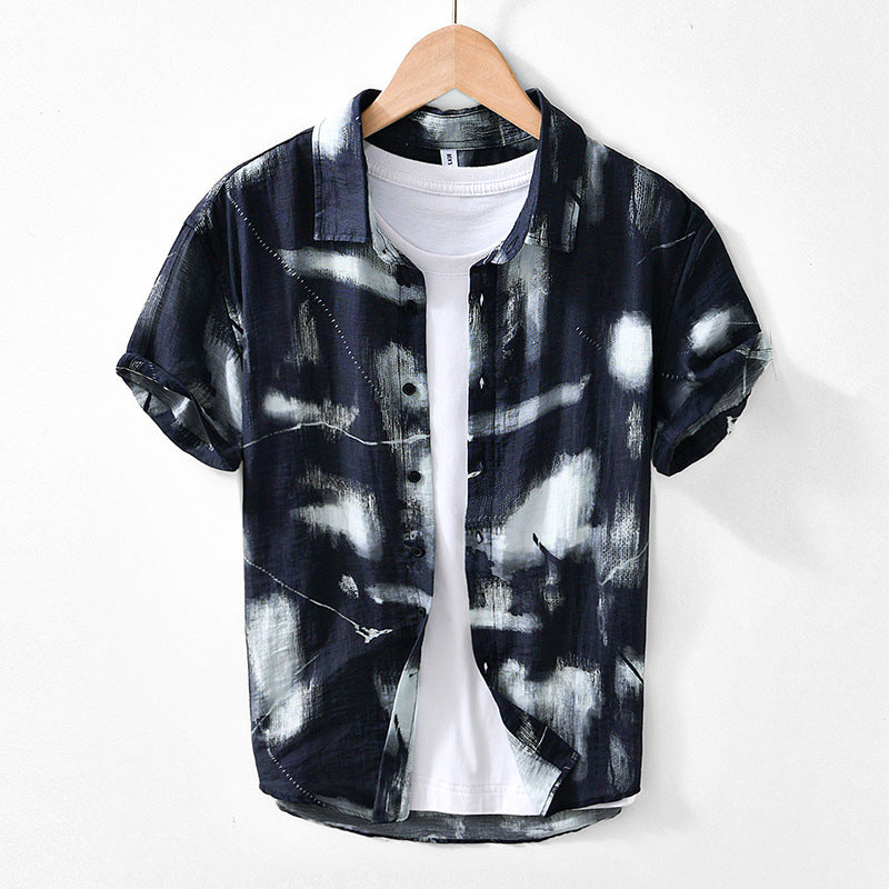 Connor - Short-Sleeve Front-Print Shirt