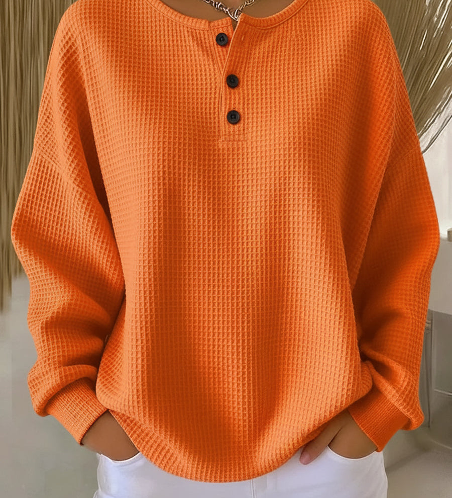 Michaela – Eleganter Damenpullover mit Knöpfen