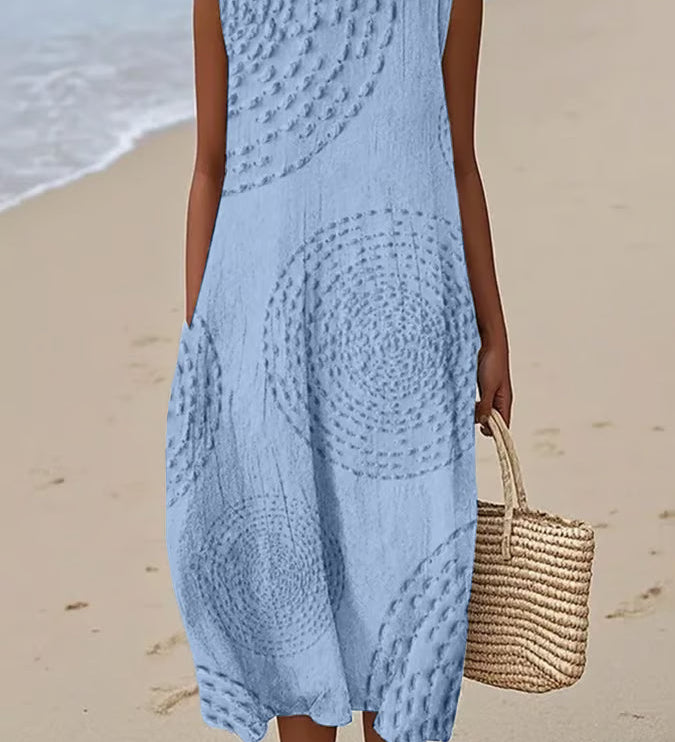 Grace - Textured Sleeveless Maxi Dress
