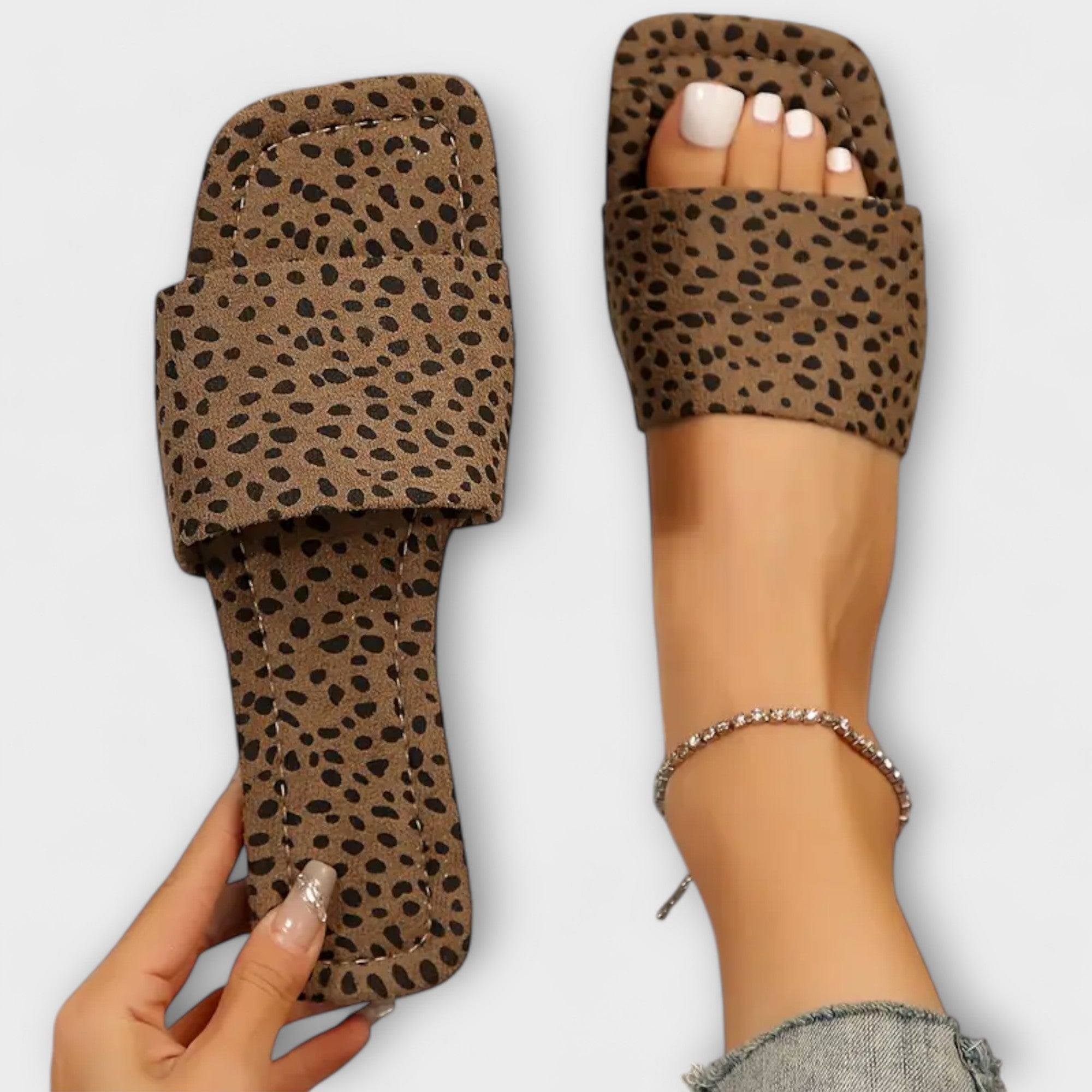 Elisabete - Flat Loafers with Leopard Print