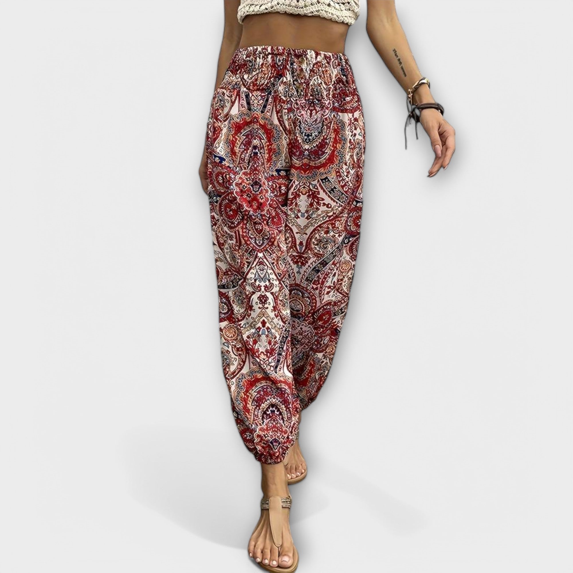 Grace - Ethnic Graphic Wide Leg Pants