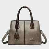 Bridget - Snake-Accent Faux Leather Bag