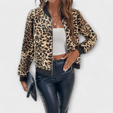 Karen - Elegant Leopard Print Jacket
