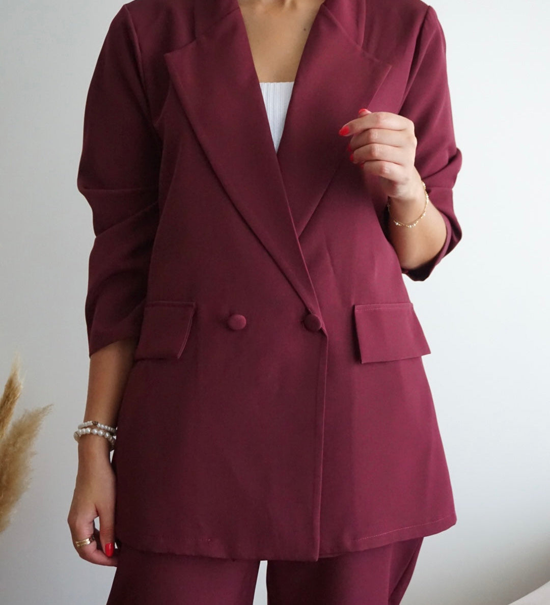 Abigail - Burgundy Co-Ord Set