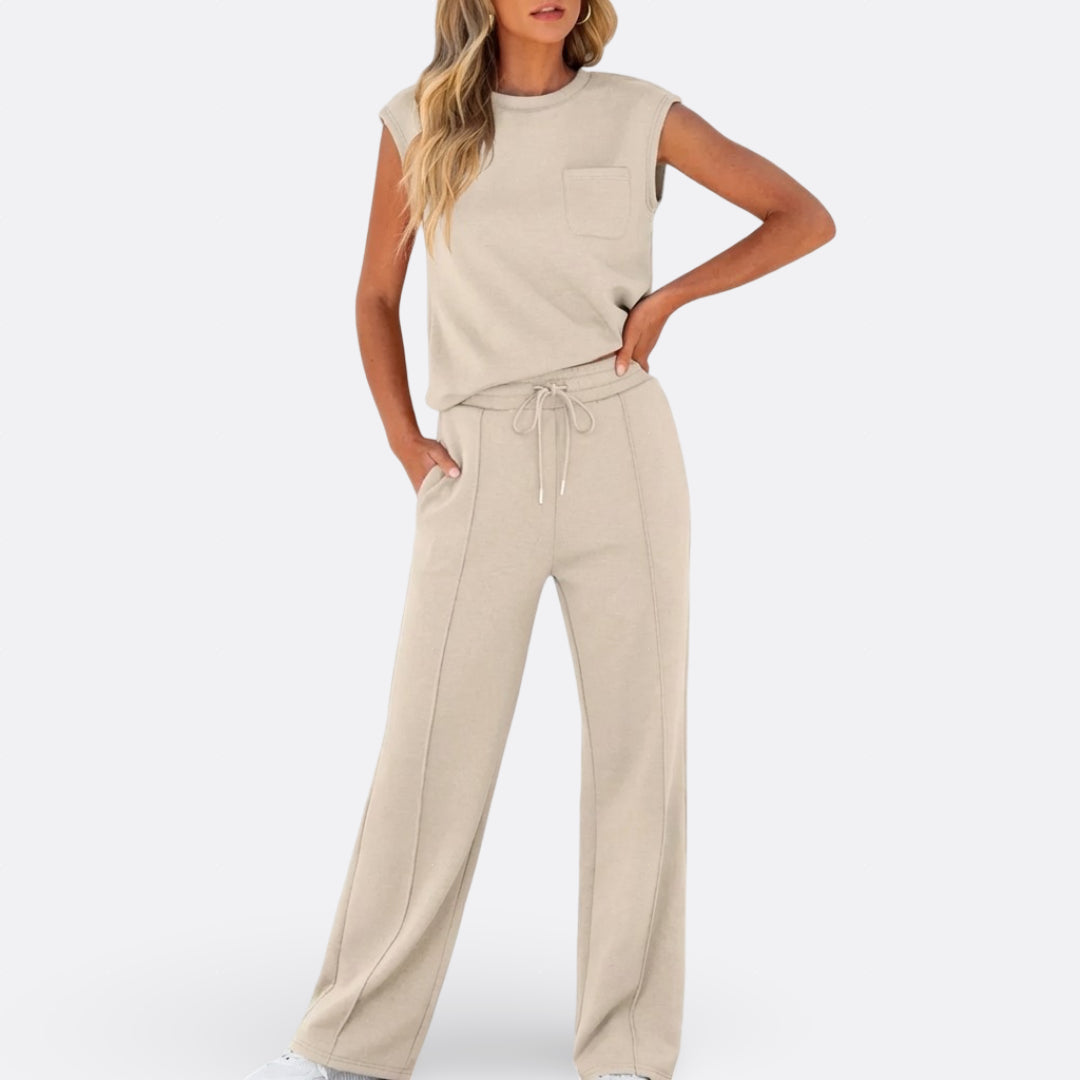 Íris - Set Casual aus weichem Lounge-Stoff