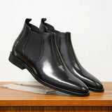 Finn - Faux Leather Chelsea Ankle Boots
